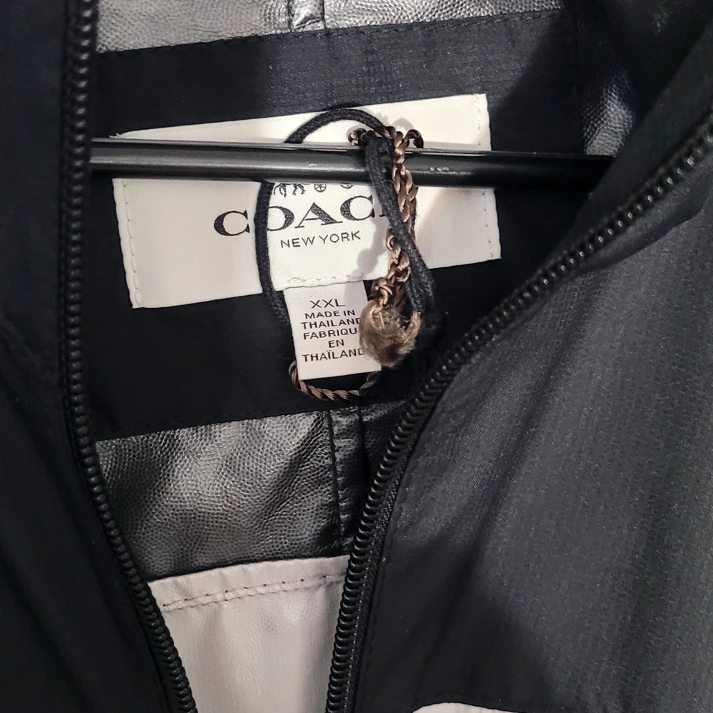 Coach Black/ Gray Windbreaker Jacket XXL